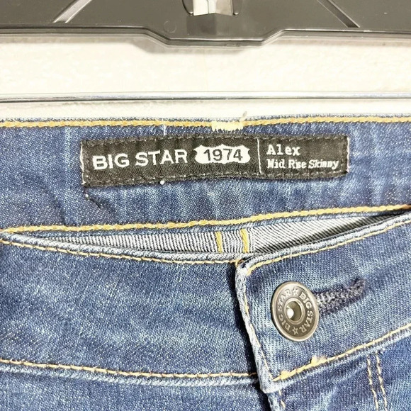 Big Star Alex Mid Rise Skinny Jeans Women's Waist Size 28 - Picture 6 of 8